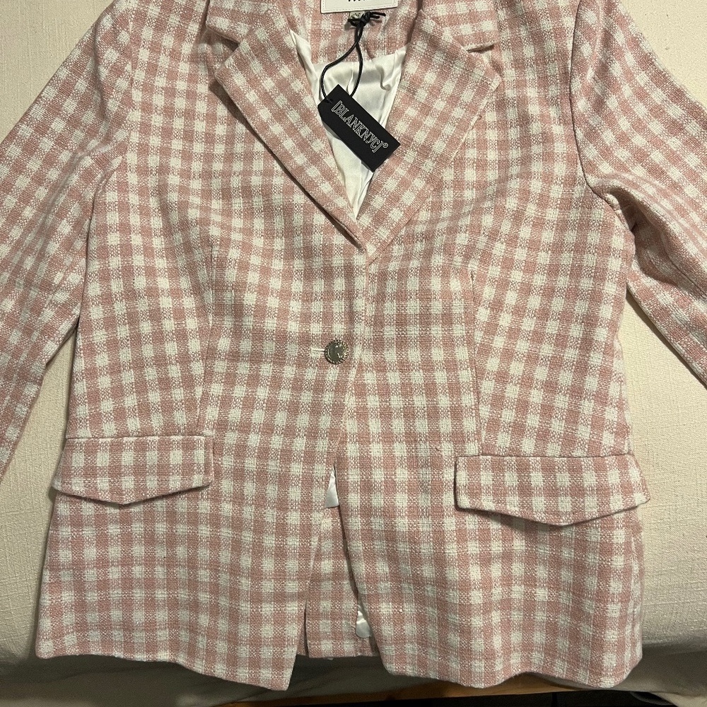 Blank NYC Padded Shoulder Blazer